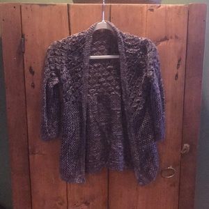 Purple crochet cardigan